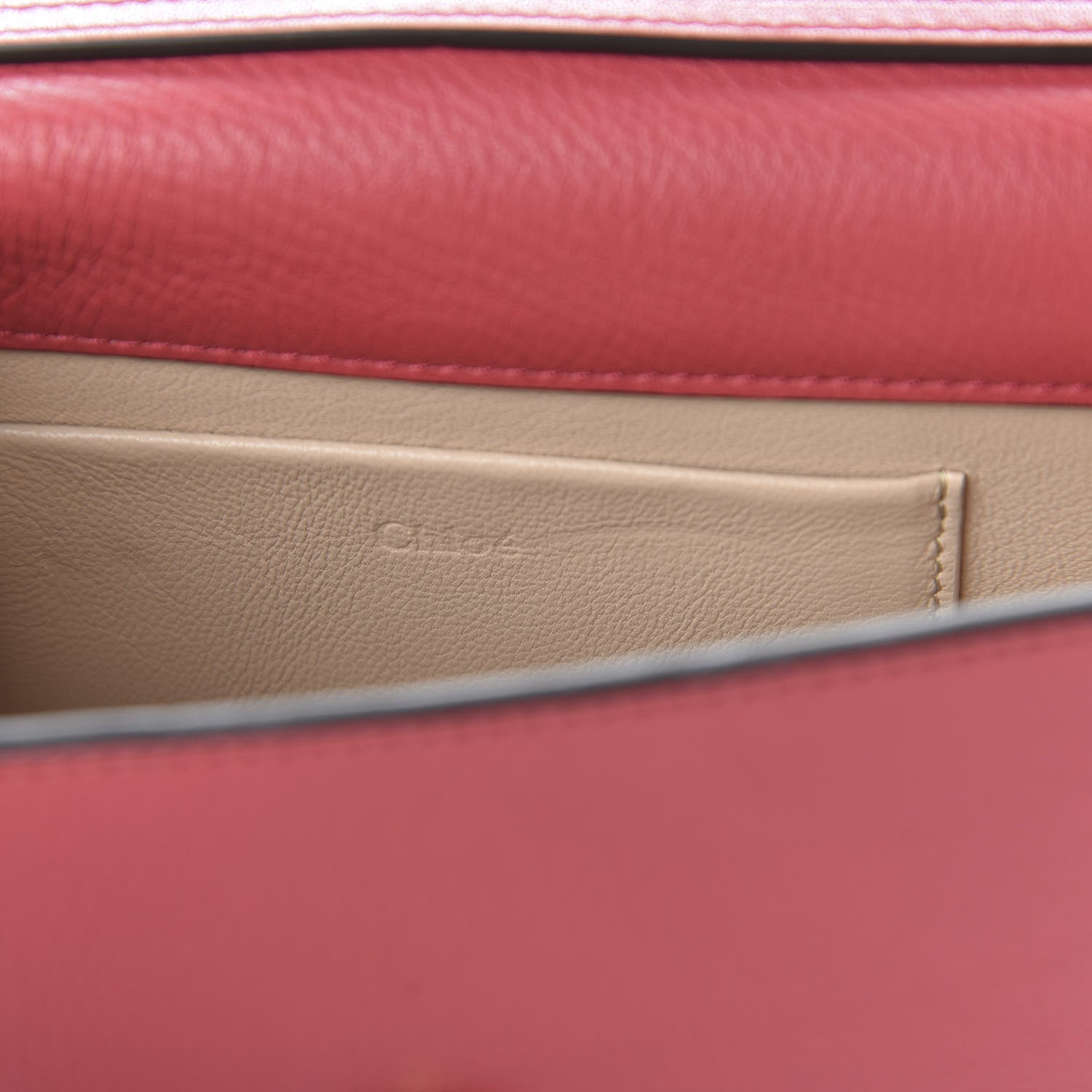 Chloe Calfskin Small Nile Bracelet Minaudiere Bag Scarlet Pink 8 of 9