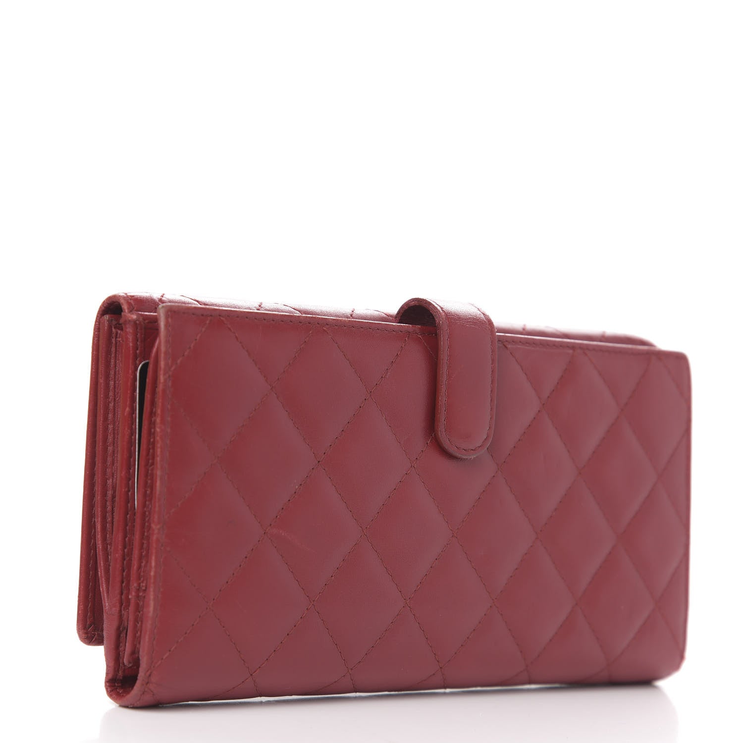 Chanel Calfskin Quilted Cambon Long Double Wallet Red 5 of 28