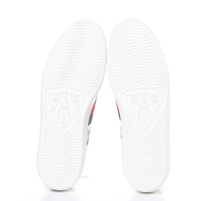 Gucci Calfskin Ayers Web Star Embroidered Mens Ace Sneakers 10 White Multi 5 of 10