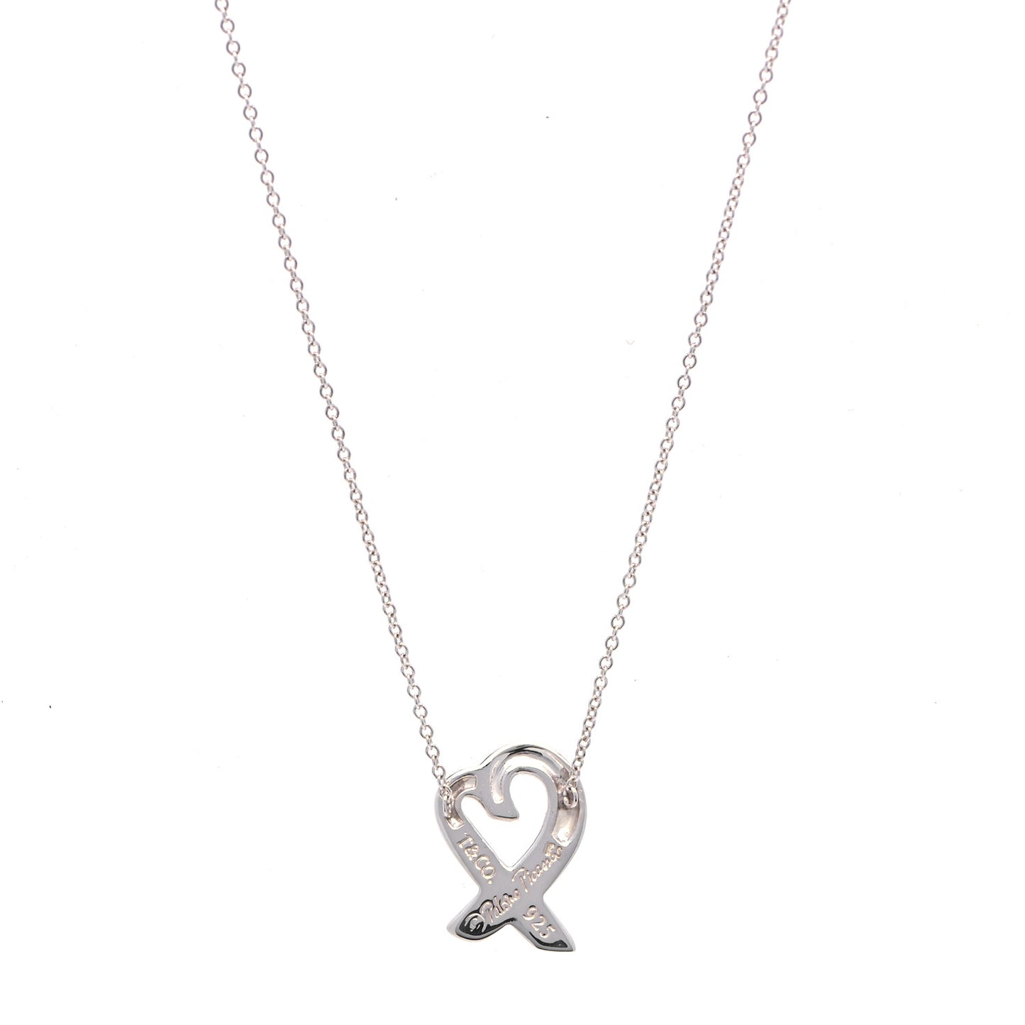 Sterling Silver Small Paloma Picasso Loving Heart Pendant Necklace