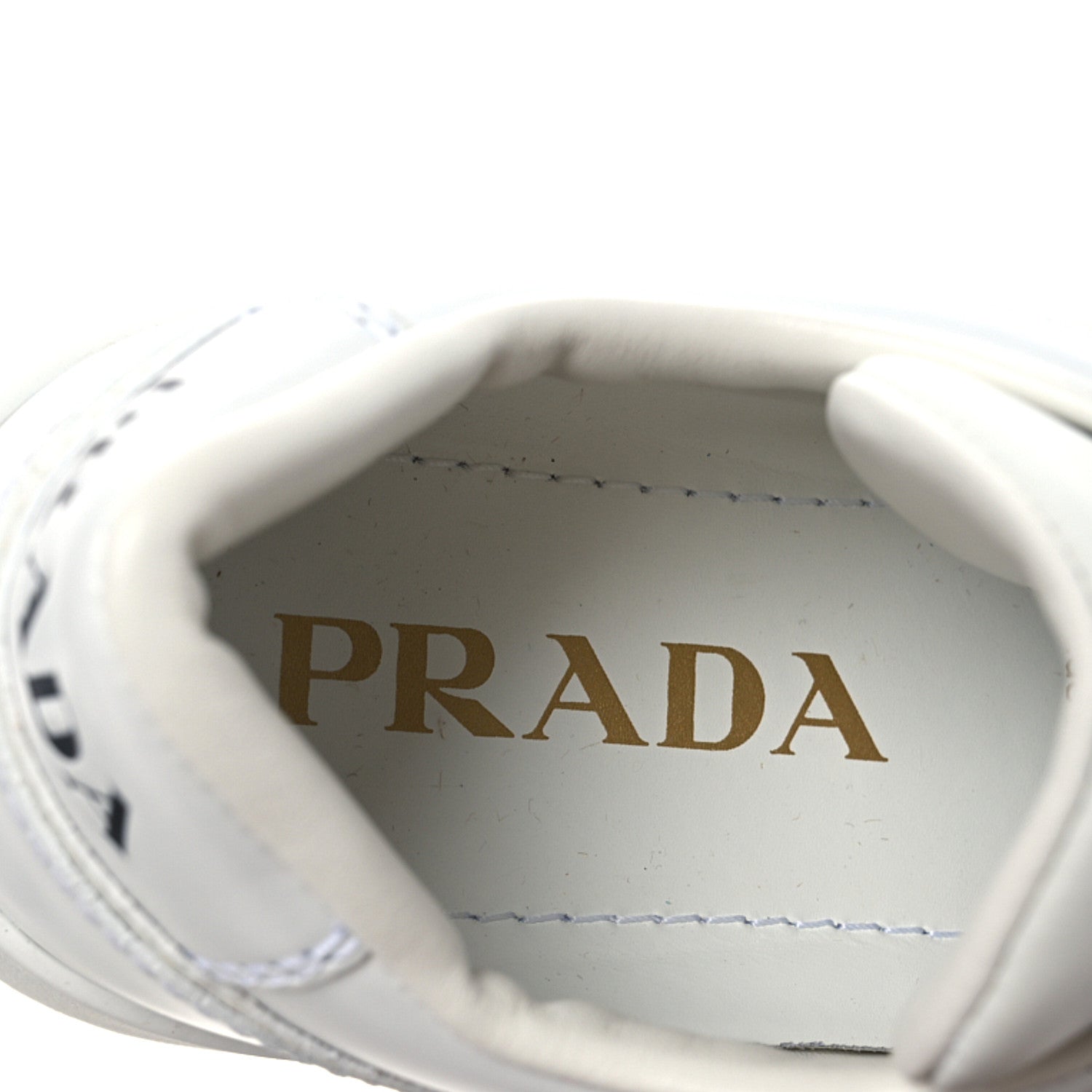 Prada Vitello Rois Triangle Womens Downtown Platform Low Top Sneakers 36.5 White 17 of 28