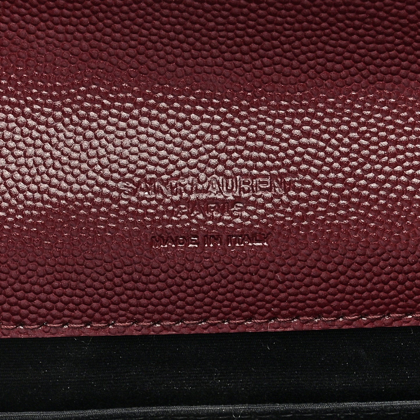 Grain De Poudre Matelasse Chevron Monogram Envelope Clutch Rouge Legion