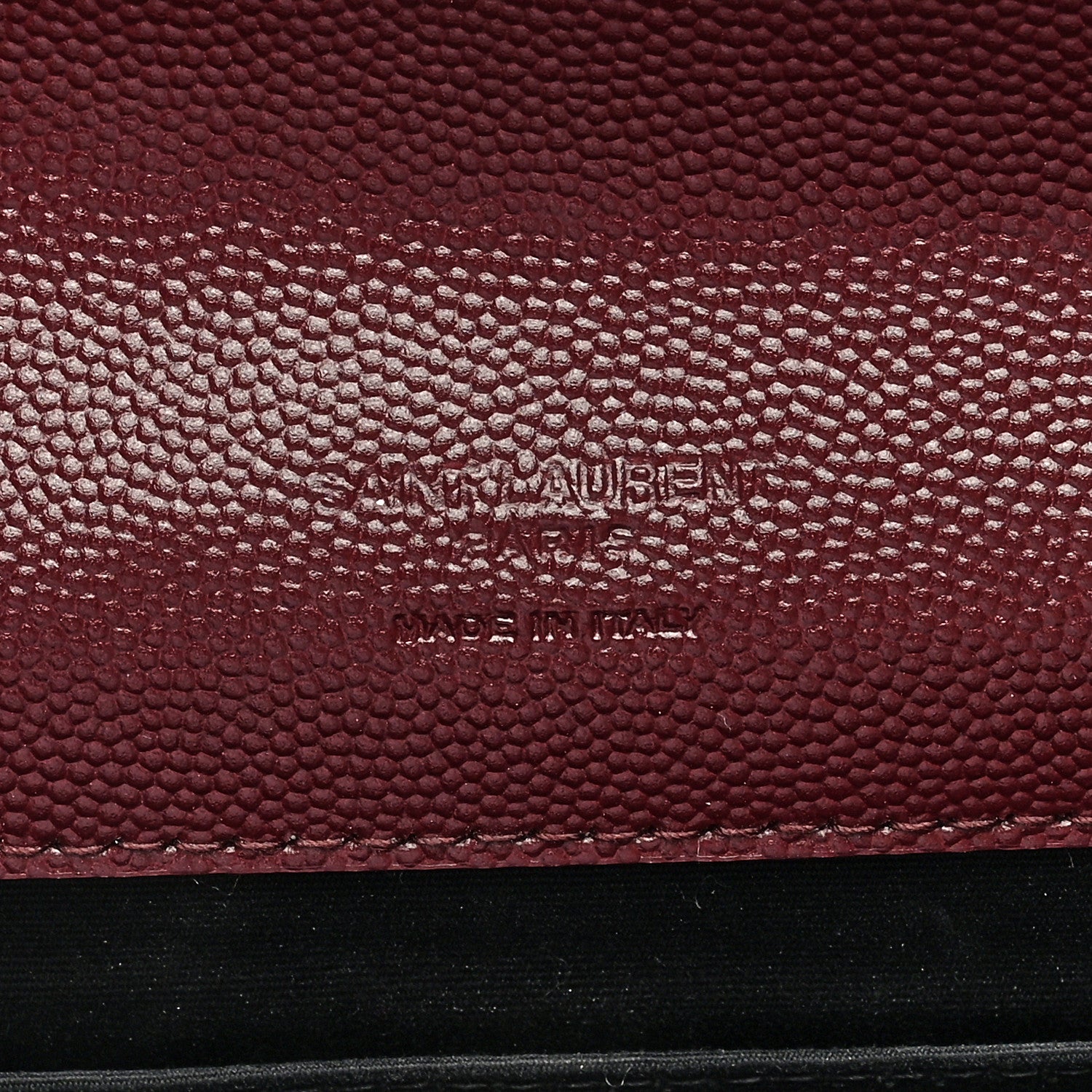 Saint Laurent Grain De Poudre Matelasse Chevron Monogram Envelope Clutch Rouge Legion 6 of 6