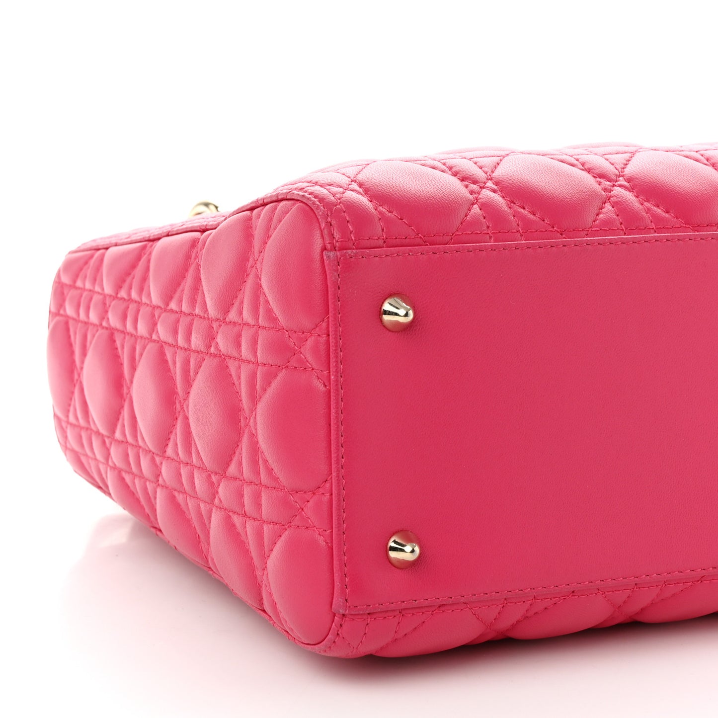 Lambskin Cannage Medium Lady Dior Pink