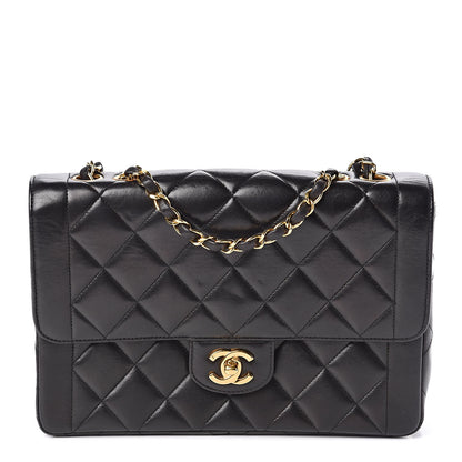Chanel Lambskin Quilted Medium Single Flap Black 2 of 15