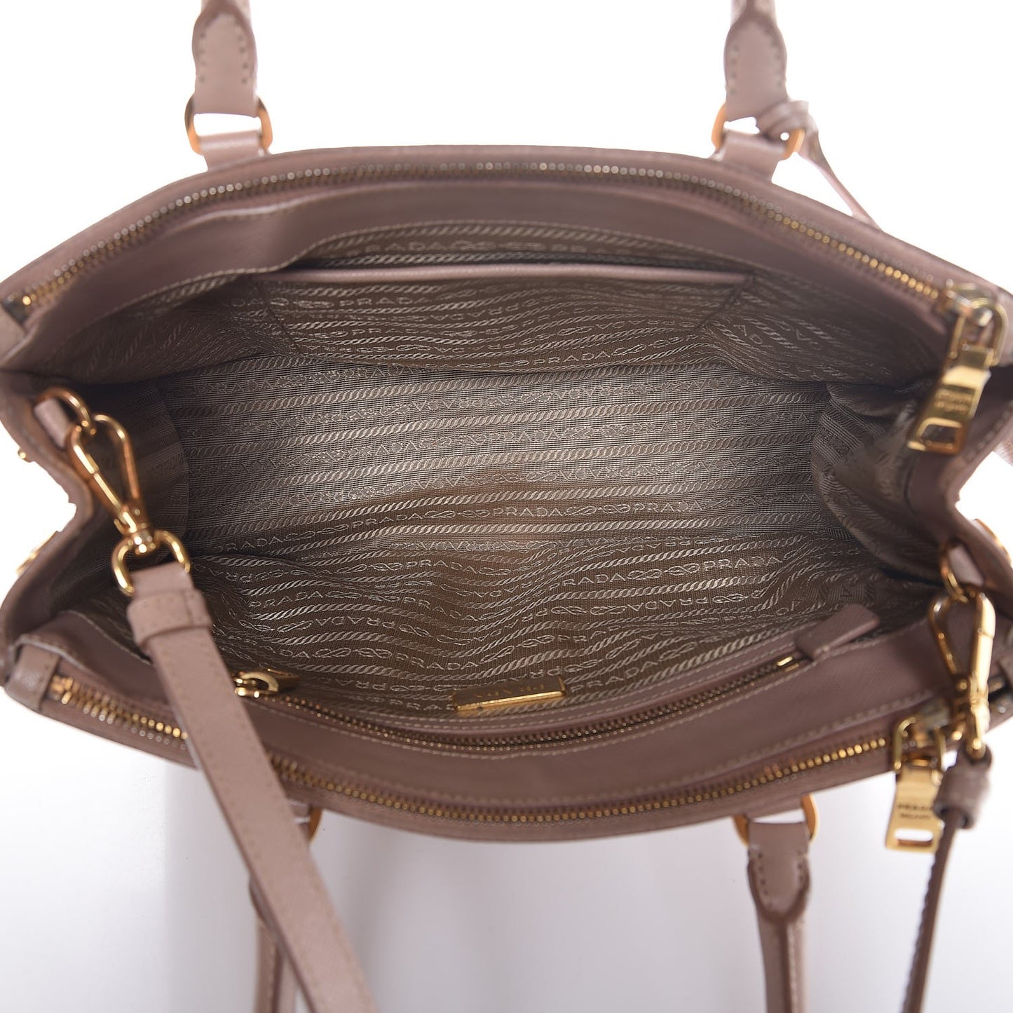 Saffiano Small Galleria Double Zip Tote Cammeo