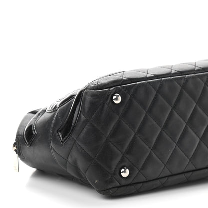 Chanel Calfskin Quilted Large Cambon Bowler Black 9 of 15