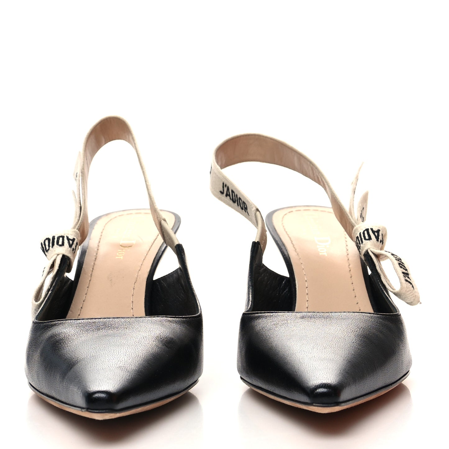 Lambskin Ribbon J'Adior Slingback 65mm Pumps 39.5 Black