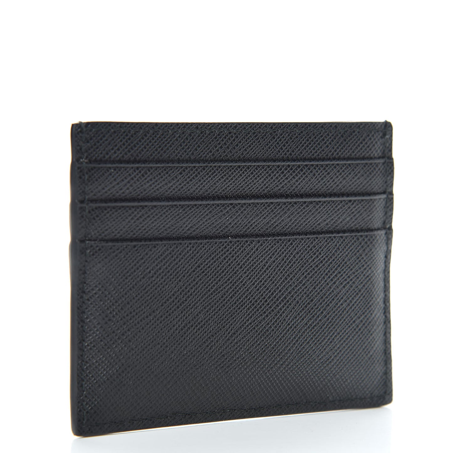 Saffiano Metal Card Holder Black