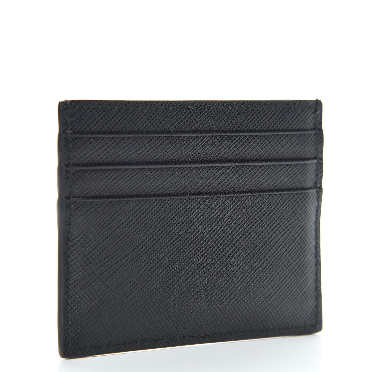 Prada Saffiano Metal Card Holder Black 3 of 7