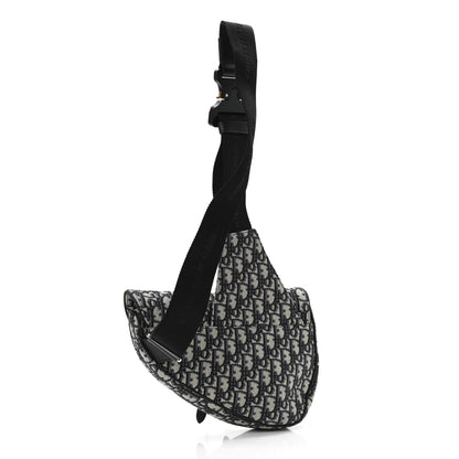 Christian Dior Oblique Mens Saddle Bag Blue 3 of 9