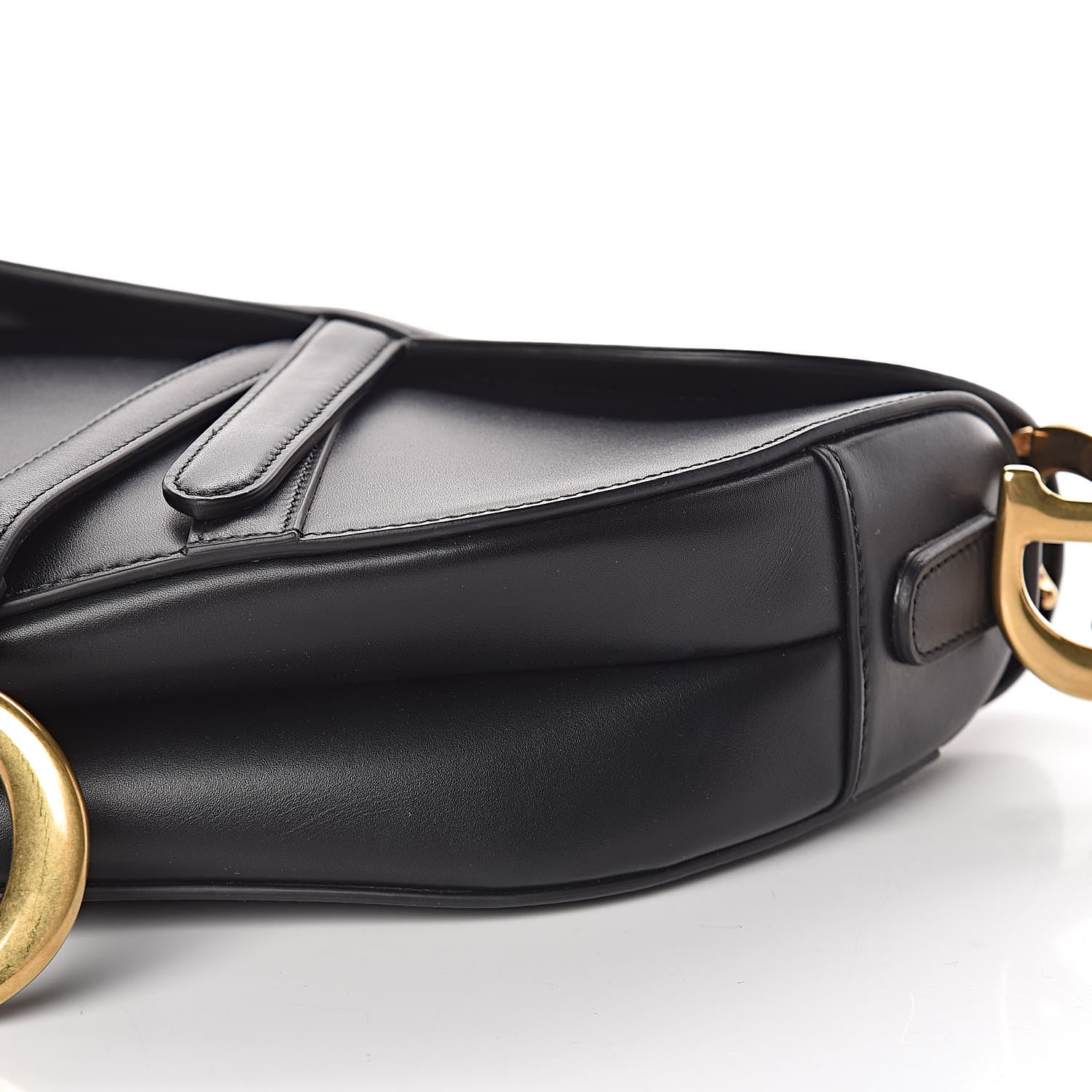 Christian Dior Calfskin Saddle Bag Black 6 of 10
