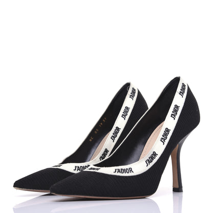 Christian Dior Fabric J'Adior Ribbon Pumps 37 Black 3 of 12