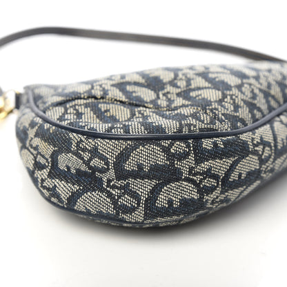 Christian Dior Monogram Mini Saddle Pochette Navy 8 of 9