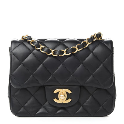 Chanel Lambskin Quilted Mini Square Flap Black 1 of 10