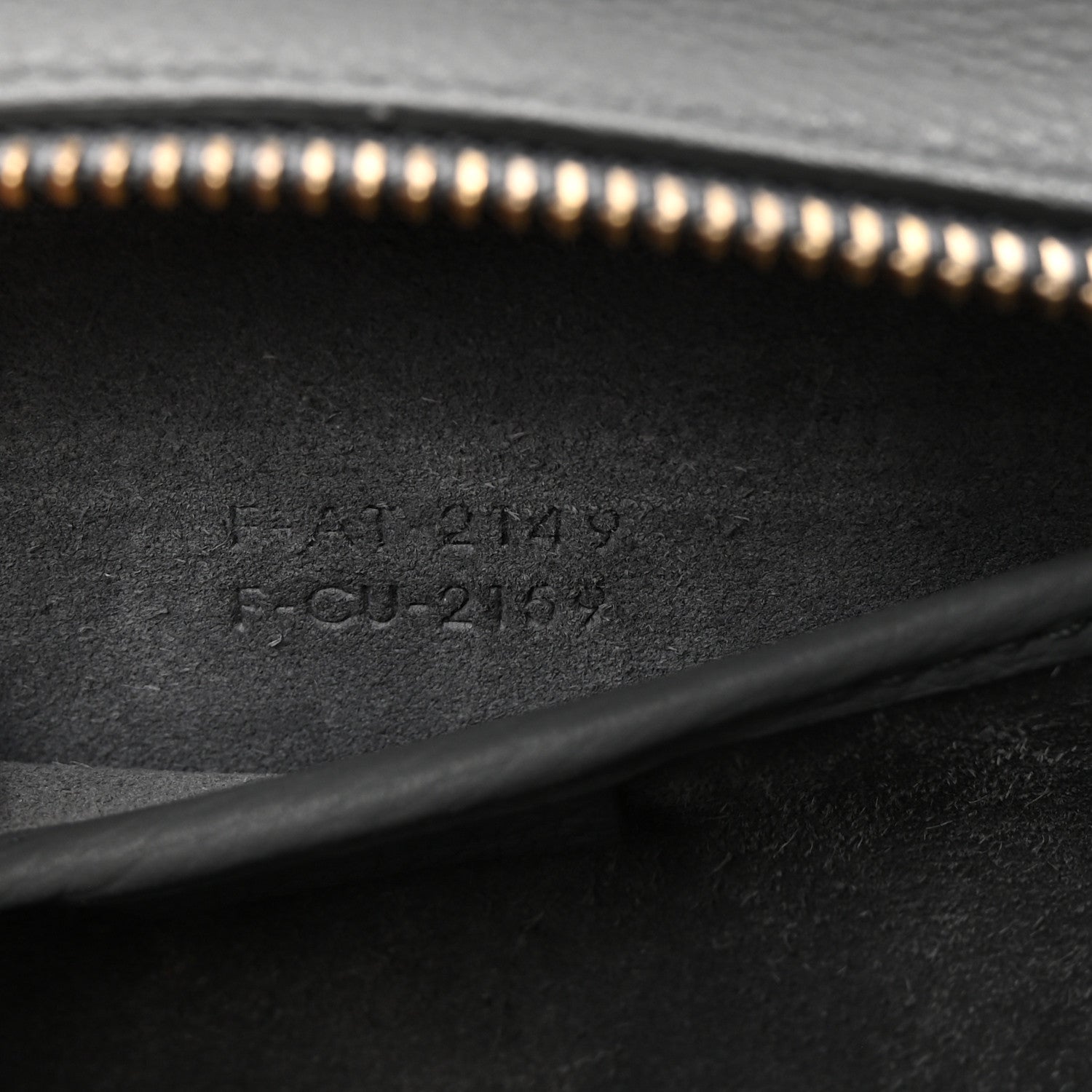 Celine Drummed Calfskin Nano Luggage Kohl 8 of 11