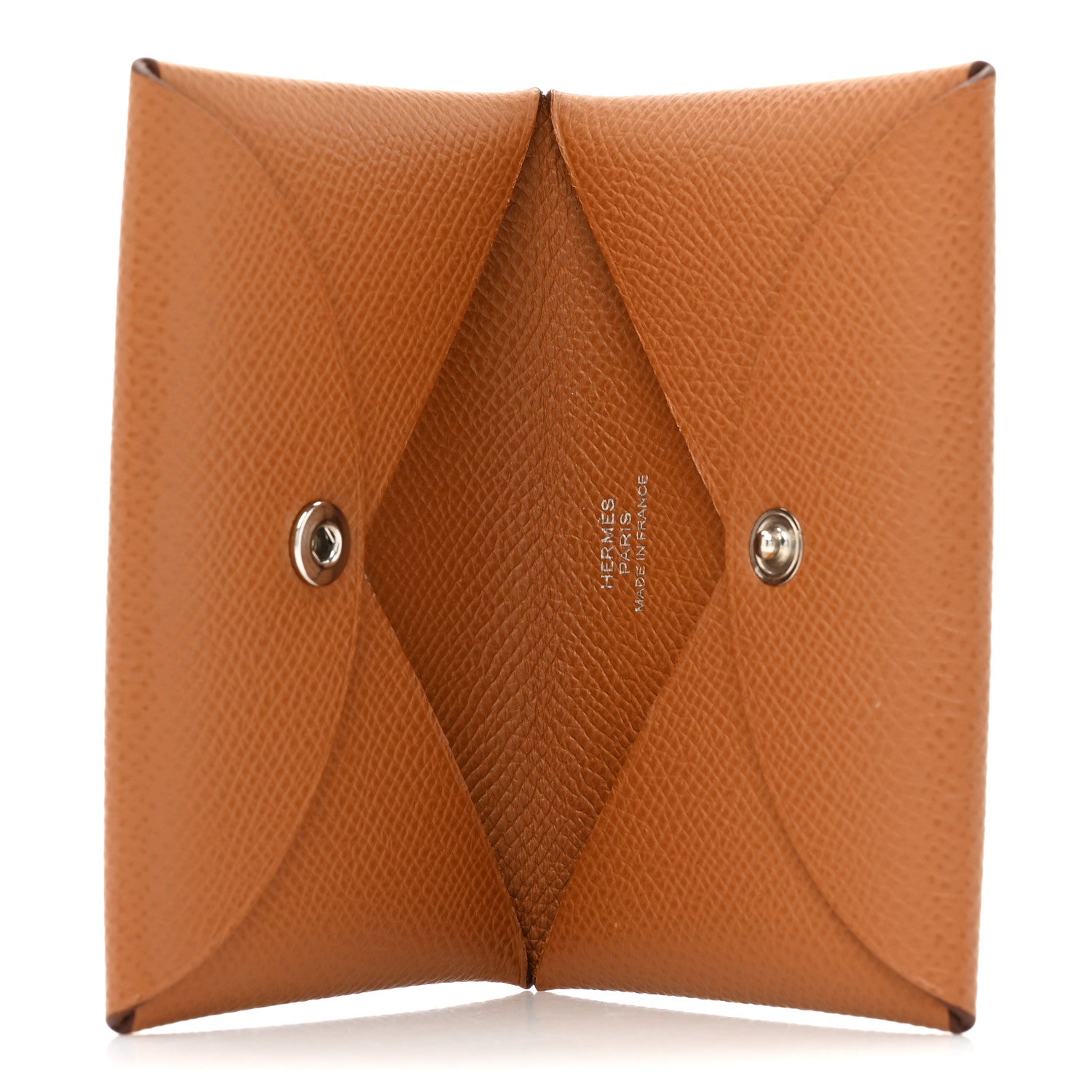 Hermes Epsom Calvi Card Case Gold 5 of 12