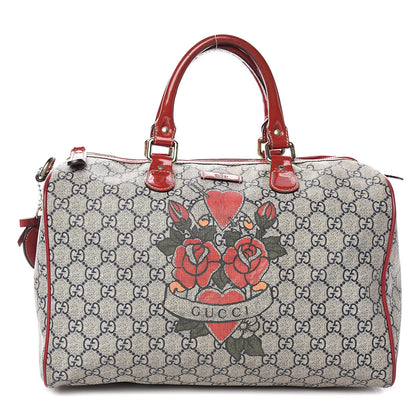 Gucci GG Plus Monogram Tattoo Heart Medium Joy Boston Red 1 of 15