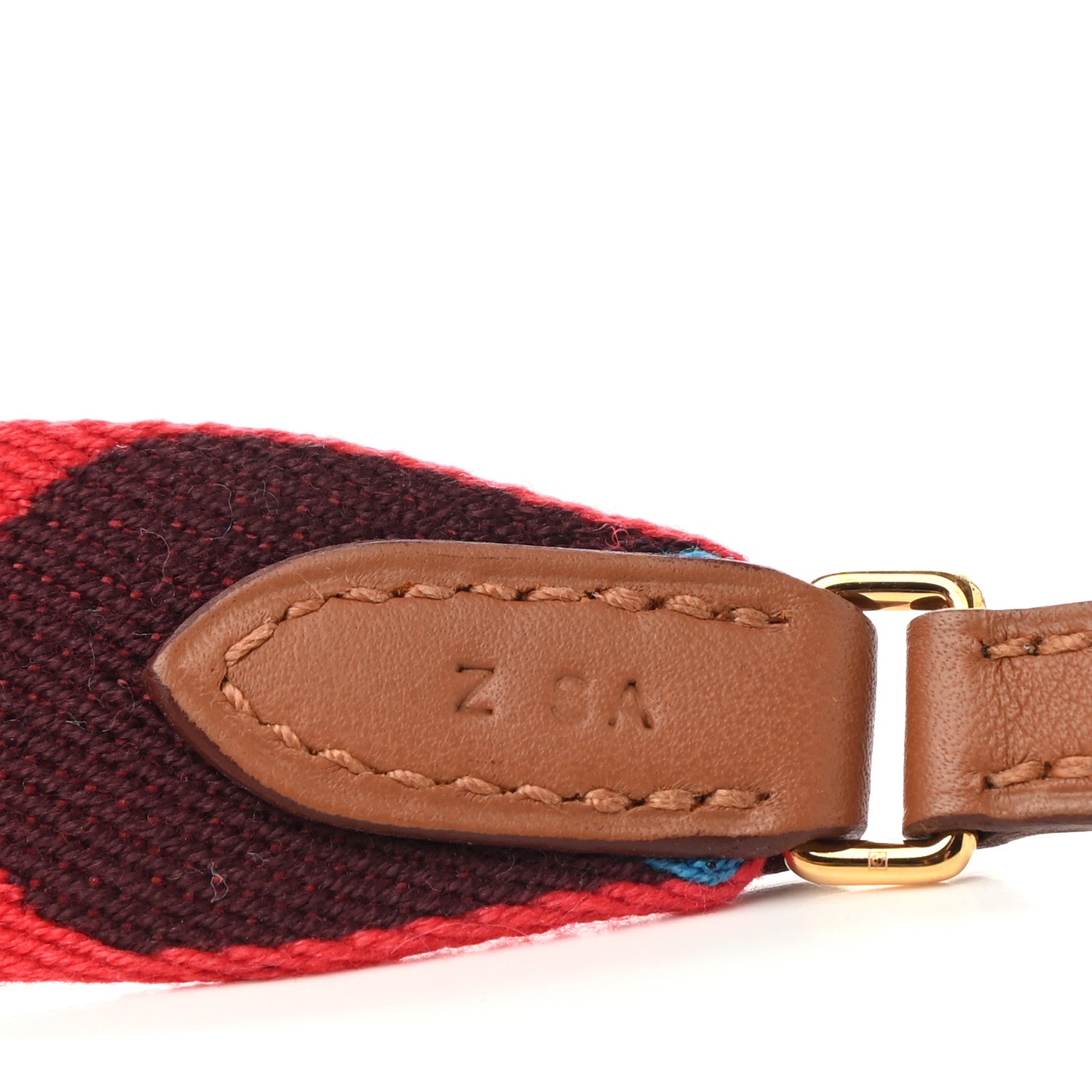 Hermes Toile Swift 25mm Sangle Flipperball To Go Shoulder Strap Rouge De Coeur Bleu Frida Gold 4 of 5