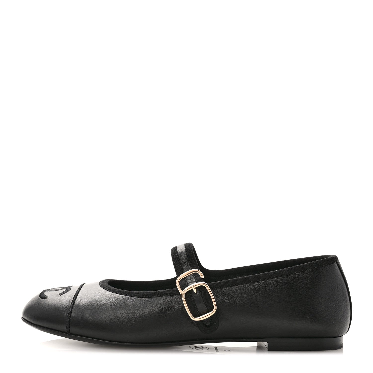 Chanel Lambskin Mary Jane Flats 37 Black 1 of 9