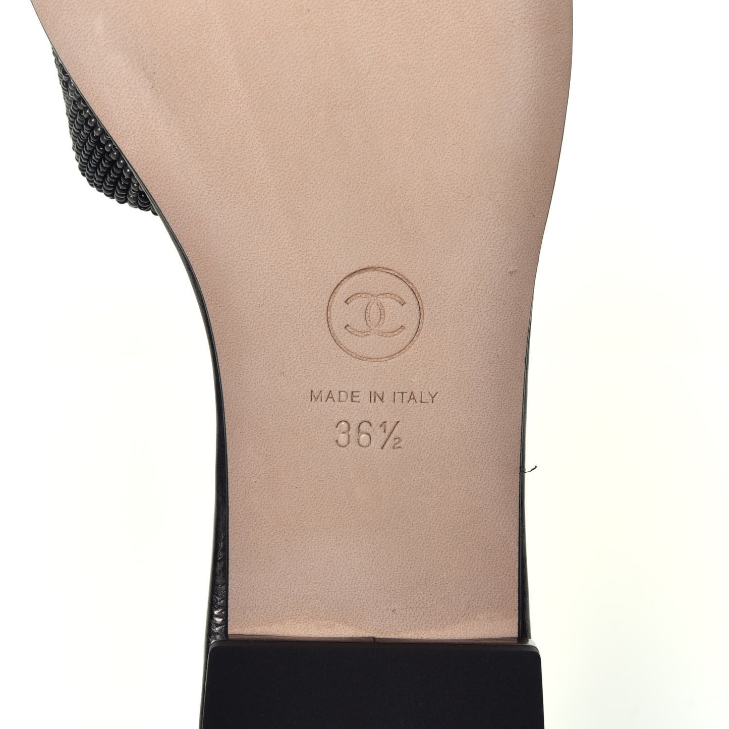 Pearl Embroidery CC Mules 36.5 Black