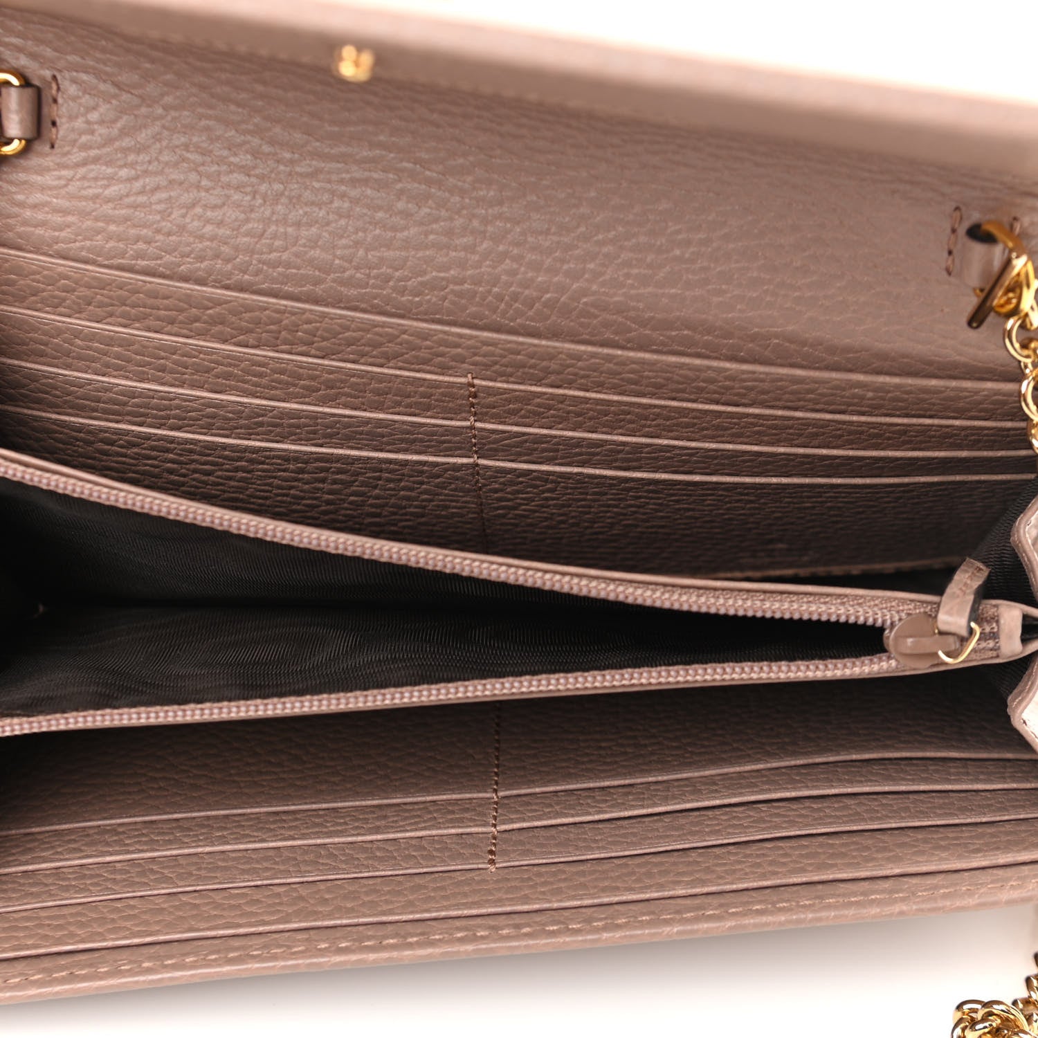 Gucci Dollar Calfskin Petite GG Marmont Wallet Chain Bag Porcelain Rose 5 of 12