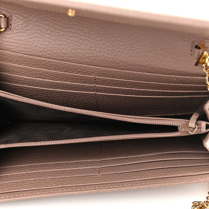 Gucci Dollar Calfskin Petite GG Marmont Wallet Chain Bag Porcelain Rose 5 of 12