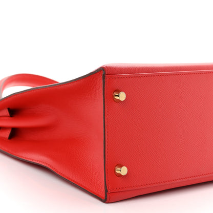 Hermes Epsom Kelly Sellier 32 Rouge Tomate 9 of 12