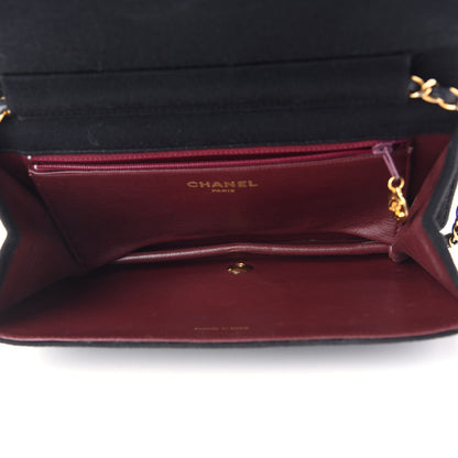 Chanel Jersey Quilted Wallet On Chain WOC Black 5 of 10