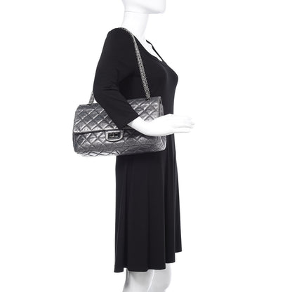 Chanel Metallic Aged Calfskin Quilted 2.55 Reissue 227 Flap Dark Silver 2 of 20