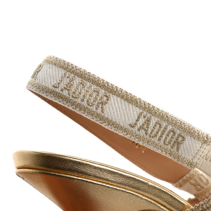 Christian Dior Macrame Lurex Embroidered J'adior Slingback 65mm Pumps 36.5 Pale Gold 11 of 13