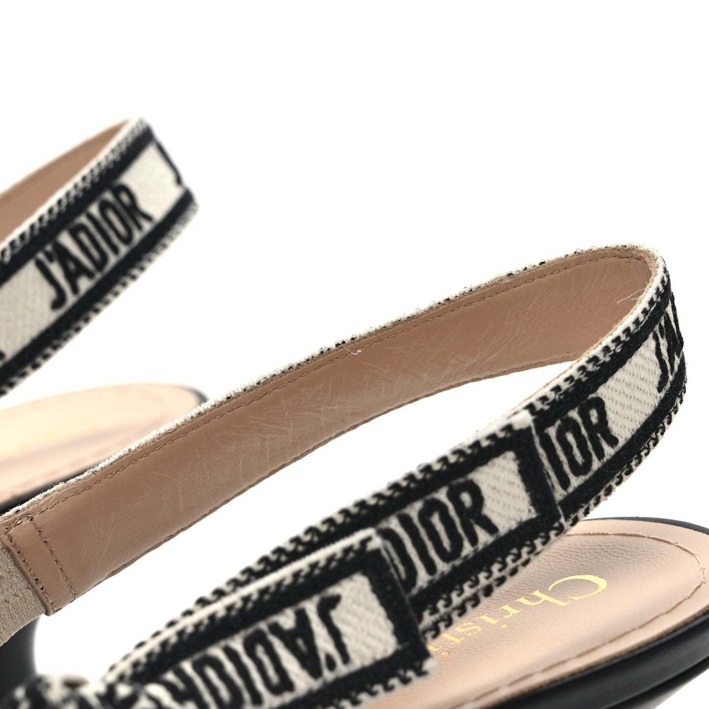 Calfskin Ribbon J'Adior Slingback 65mm Pumps 38.5 Black