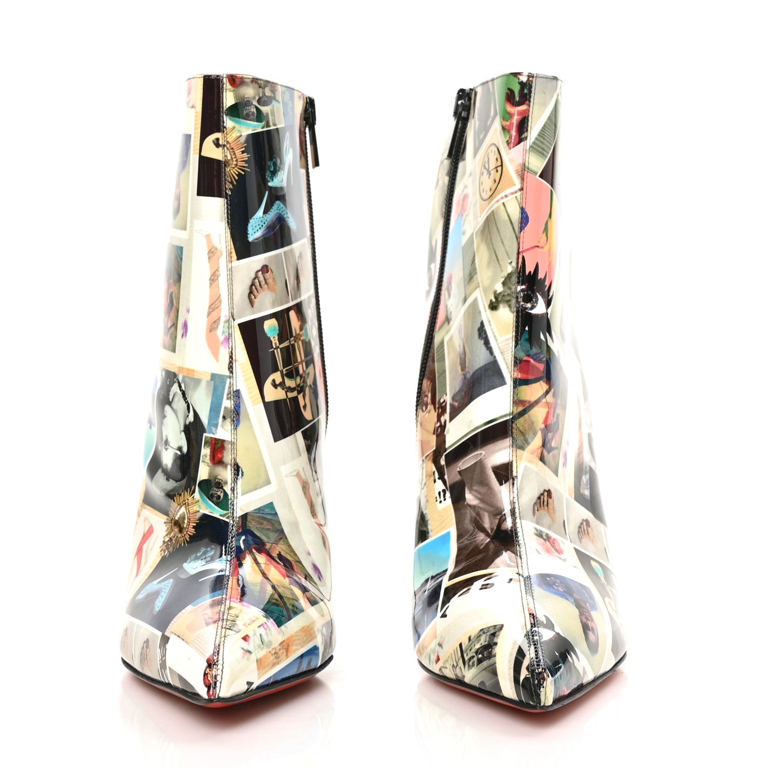 Christian Louboutin Patent Collage So Kate Booty 100 Ankle Boots 40 Multicolor 2 of 7