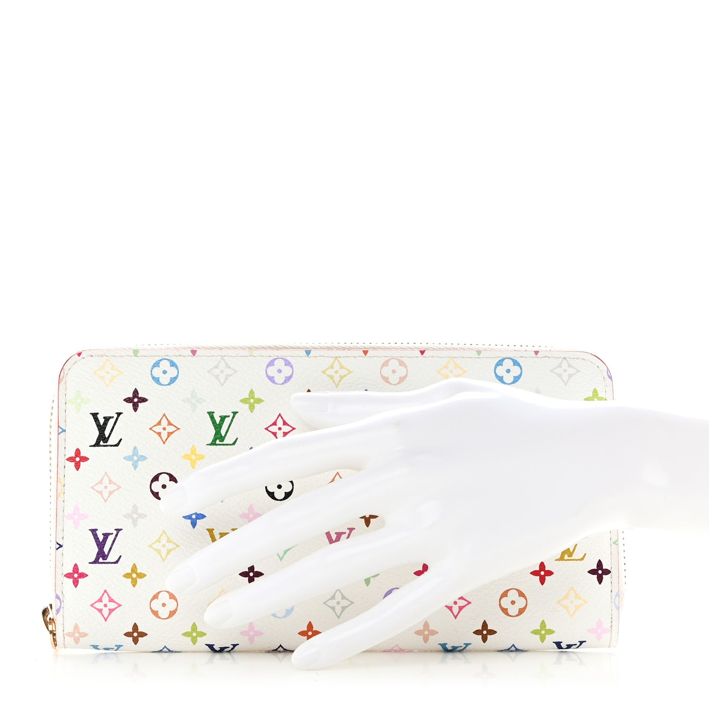 Monogram Multicolor Zippy Wallet White Litchi