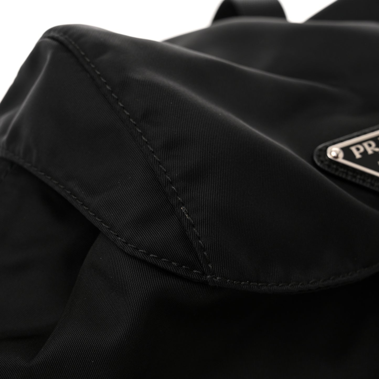 Tessuto Nylon Saffiano Small Backpack Black