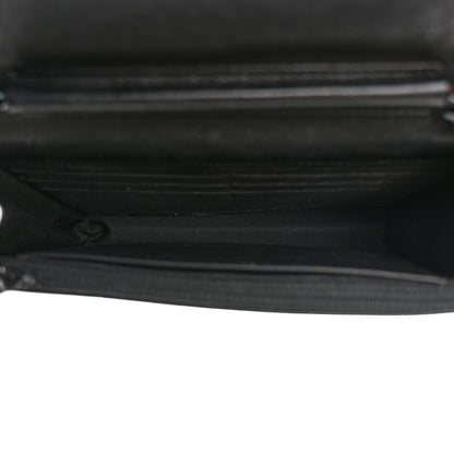 Chanel Crumpled Calfskin Quilted Wallet On Chain WOC So Black 5 of 17