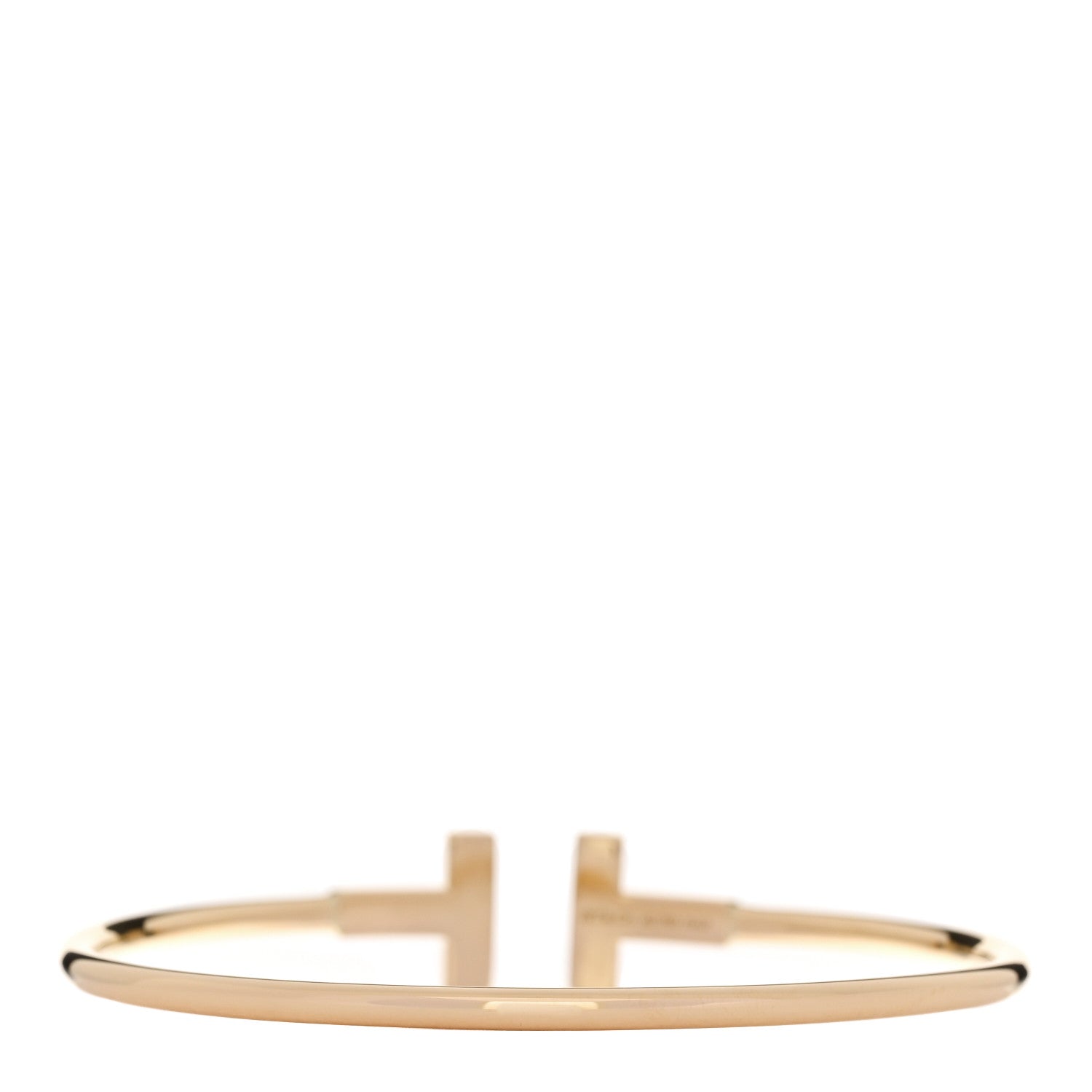 Tiffany 18K Yellow Gold Diamond T Wire Bracelet 2 of 4