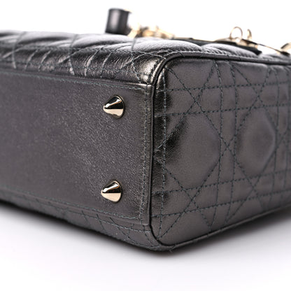 Christian Dior Lambskin Cannage Small My ABCDior Lady Dior Metallic Grey 8 of 11