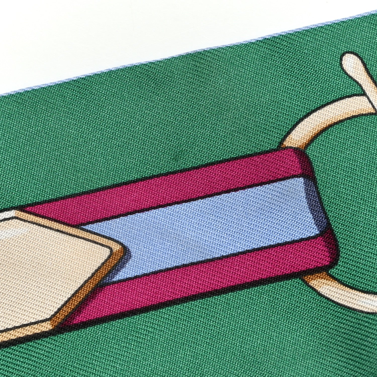 Hermes Silk Grand Tralala Twilly Bleu Ciel Vert 5 of 6