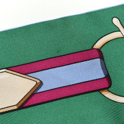 Hermes Silk Grand Tralala Twilly Bleu Ciel Vert 5 of 6