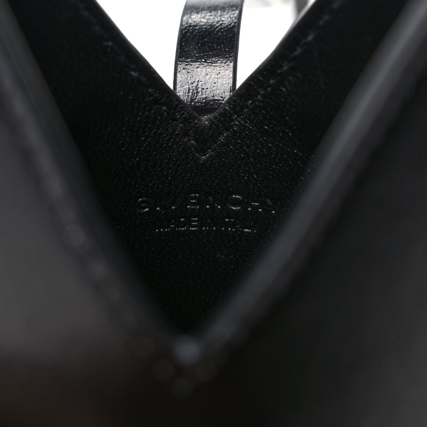 Calfskin Mini Cut Out Phone Crossbody Pouch Black