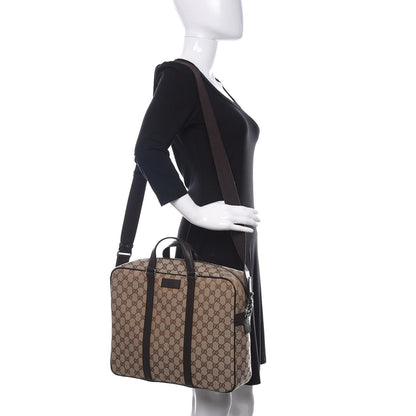 Gucci Monogram Briefcase Dark Brown 2 of 10