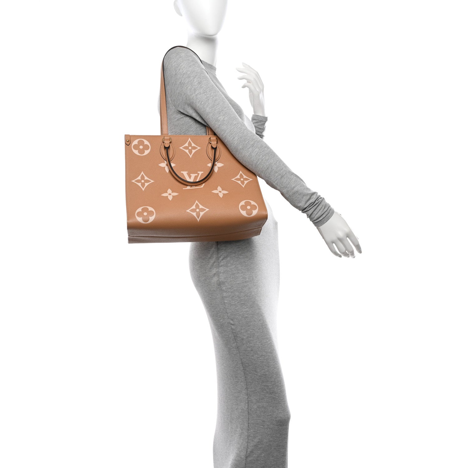 Louis Vuitton Empreinte Monogram Giant Onthego MM Arizona Creme 2 of 9