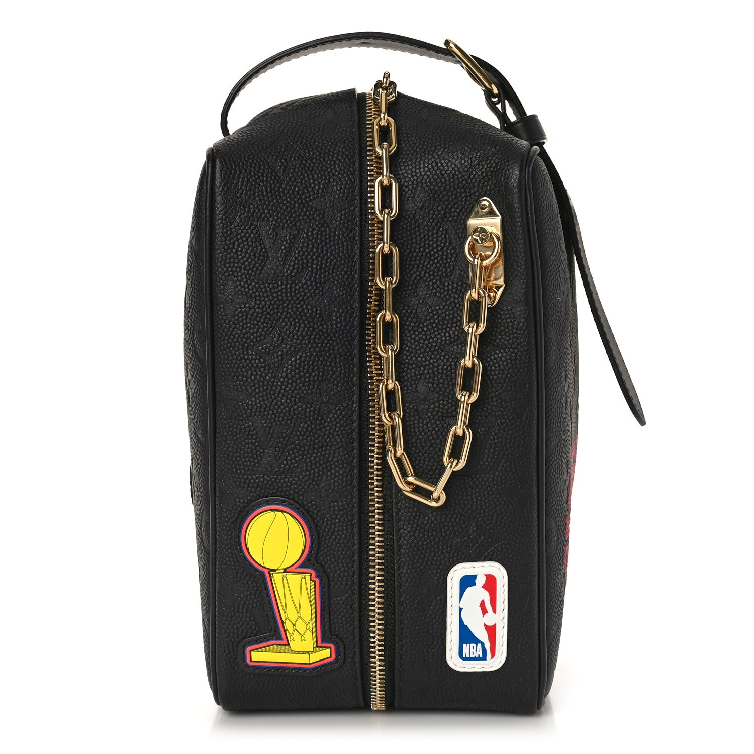 Louis Vuitton X NBA Calfskin Monogram Embossed Cloakroom Dopp Kit Black 1 of 7