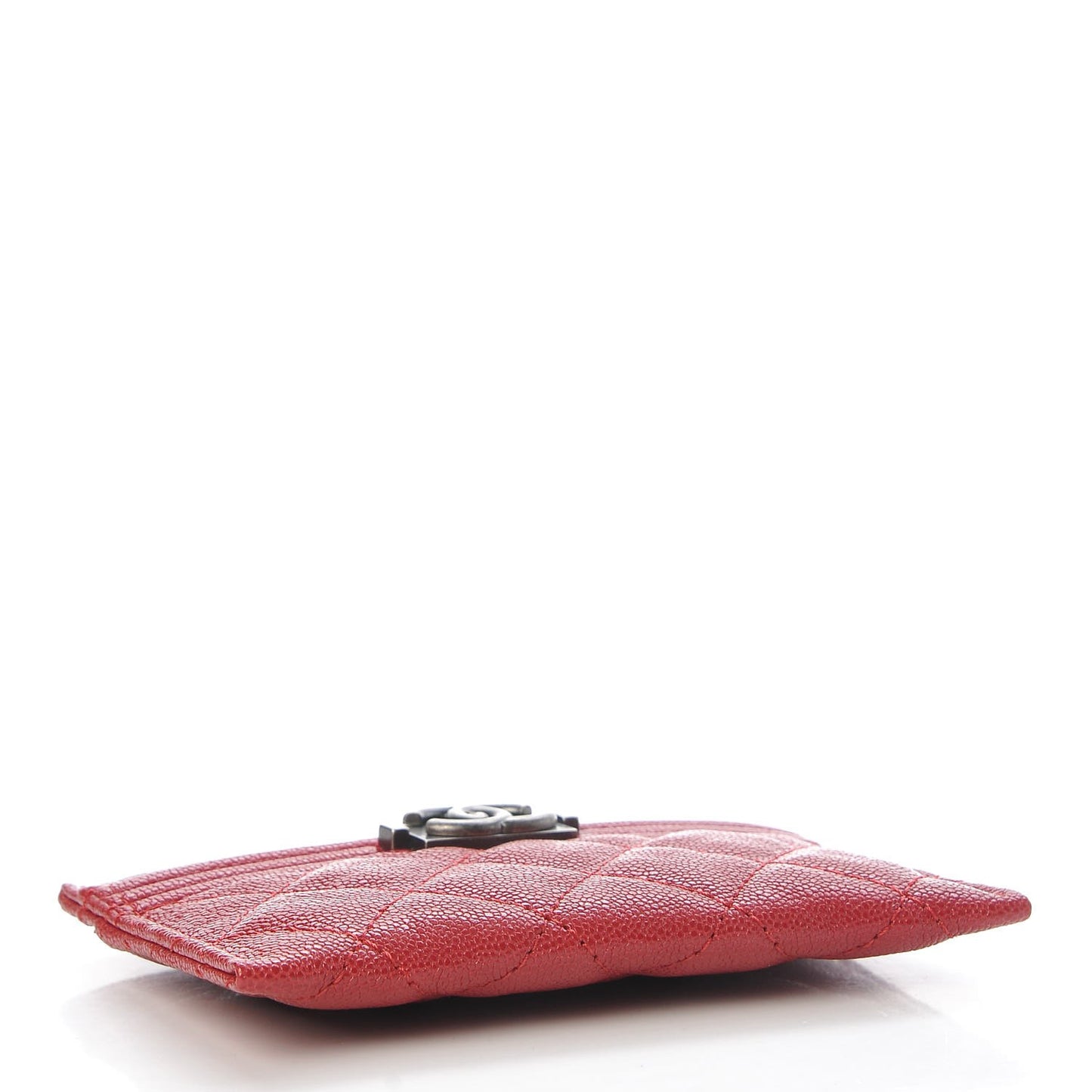 Caviar Quilted Boy Card Holder Red
