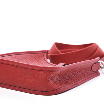 Hermes Taurillon Clemence Evelyne TPM Rouge Casaque 6 of 10