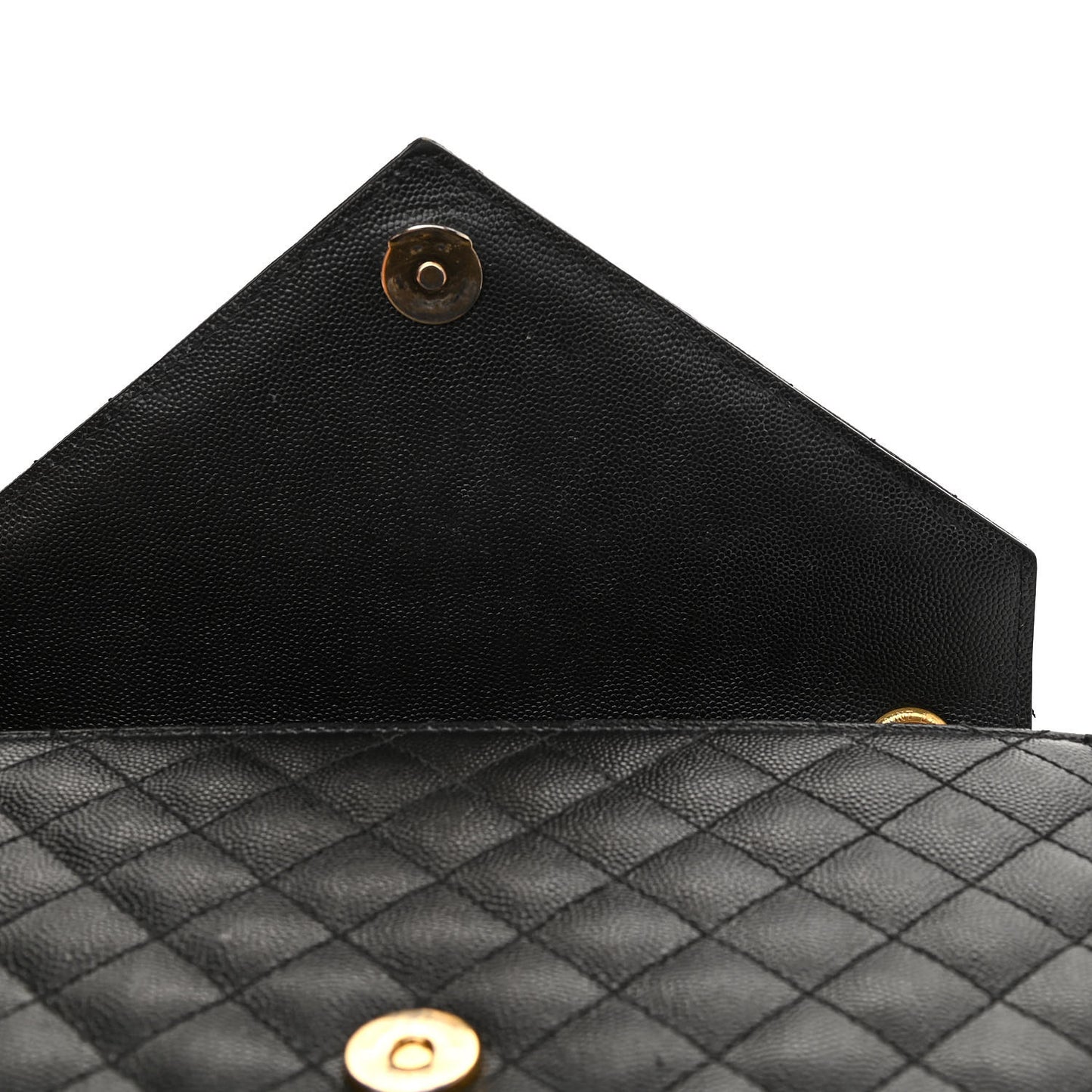 Grain De Poudre Textured Mixed Matelasse Triquilt Medium Monogram Satchel Black