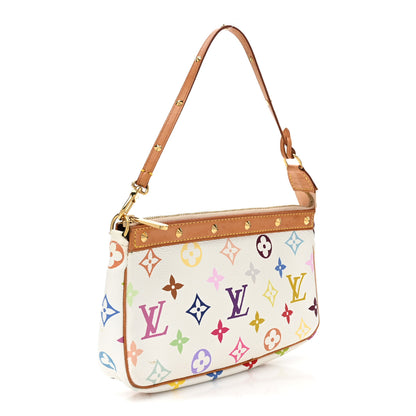 Louis Vuitton Monogram Multicolor Pochette Accessories White 3 of 15