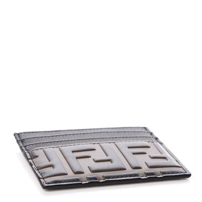 Fendi Vitello Cruise Bi-Color FF 1974 Embossed Card Holder Maya Black 3 of 10