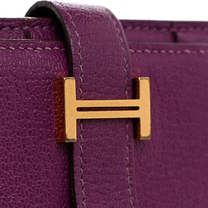 Hermes Chevre Mysore Bearn Gusset Wallet Anemone 5 of 8